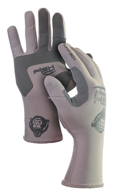 Picture of Fish Monkey, Llc Monkey Full Finger Guide Glove Fm10-Ltgrey-Xl