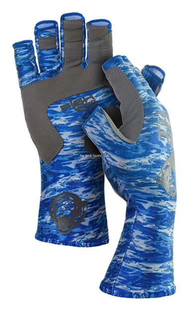 Picture of Fish Monkey, Llc Monkey Half Finger Guide Glove Fm11-Blwtrcam-2Xl