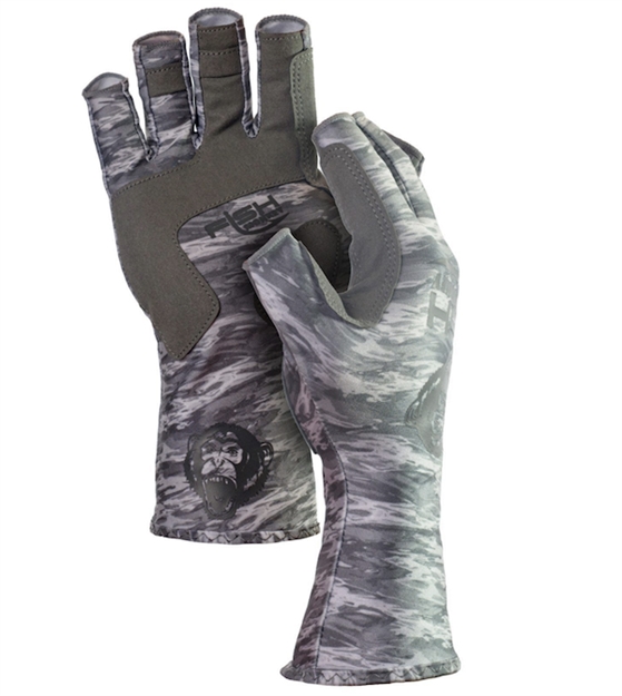 Picture of Fish Monkey, Llc Monkey Half Finger Guide Glove Fm11-Greywtrcam-Xl
