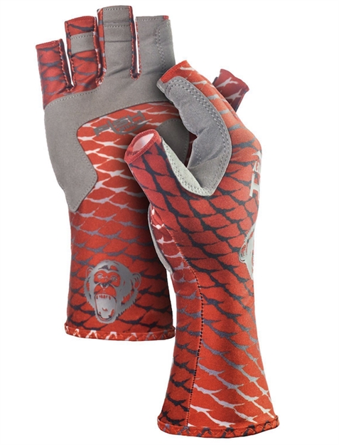 Picture of Fish Monkey, Llc Monkey Half Finger Guide Glove Fm11-Redfish-Xl