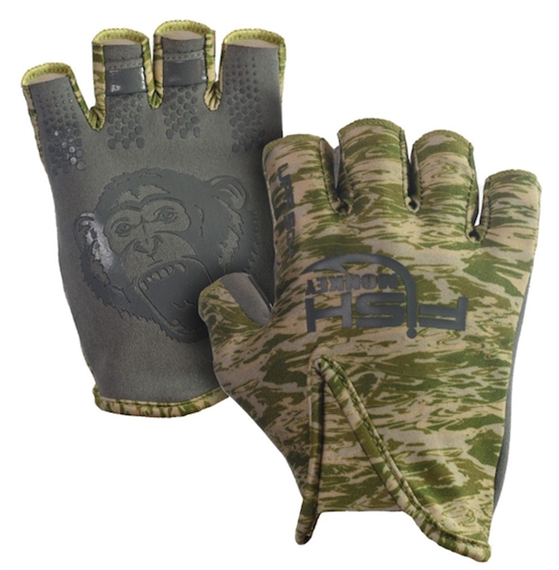 Picture of Fish Monkey Stubby Guide Glove Green Water Camo Xlarge