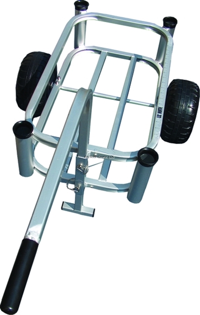 Picture of Fish-N-Mate Mini Cart Annodized Aluminum W/4 Rod Holders & Plastic Tires
