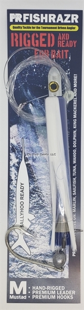 Picture of Fish Razr 6.5" Chrome Blue/ White Rigged Bally