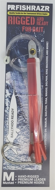 Picture of Fish Razr 6.5" Chrome Red/ White Rigged Bally