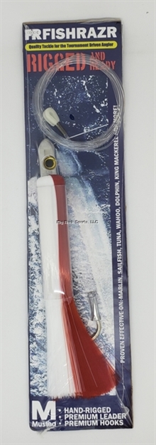 Picture of Fish Razr 6.5" Rigged Chrome Bullet S5 Red/ White