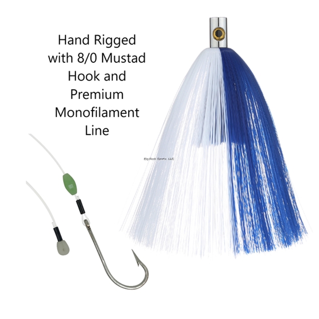 Picture of Fish Razr 6.5" Rigged Chrome Flat Head Blue/ White