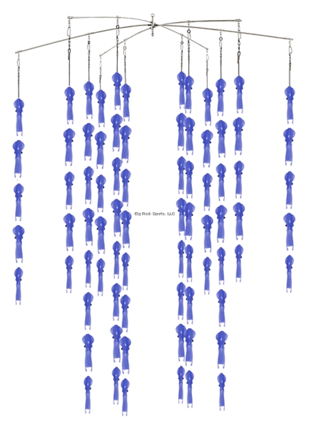 Picture of Fish Razr Compact Phat Squid Dredge 28" Blue Sparkle