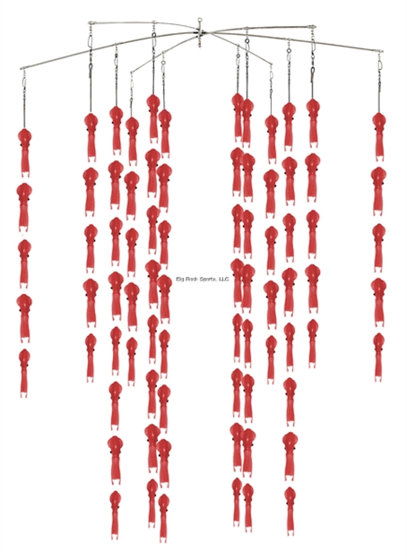 Picture of Fish Razr Compact Phat Squid Dredge 28" Red Sparkle