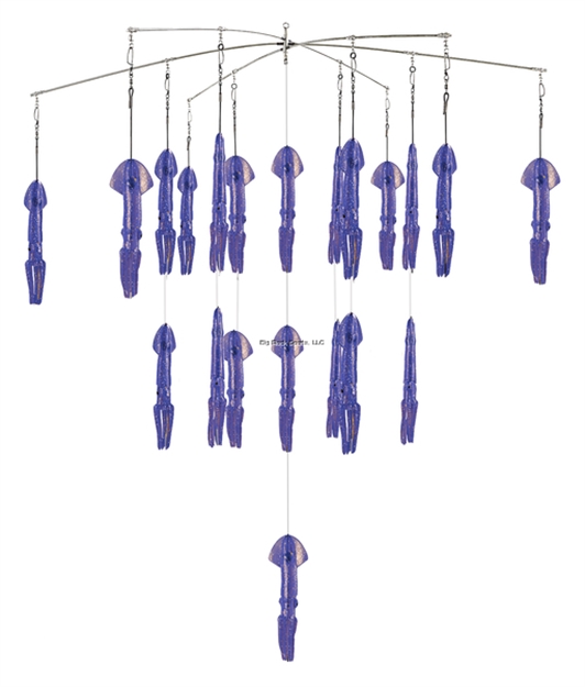 Picture of Fish Razr Compact Squid Dredge 28" Blue Sparkle