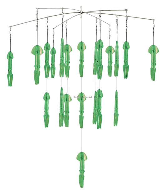 Picture of Fish Razr Compact Squid Dredge 28" Green Sparkle