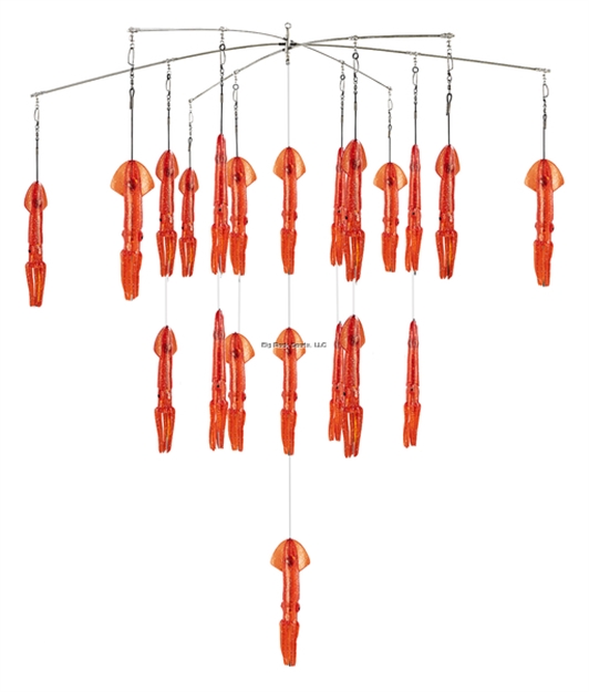 Picture of Fish Razr Compact Squid Dredge 28" Red Sparkle