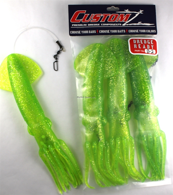 Picture of Fish Razr Customz  Dredge Ready 3Pk 12" Green Squid