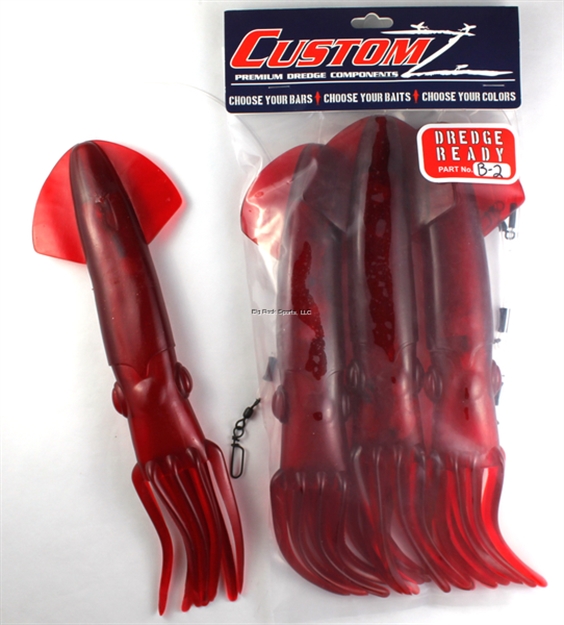 Picture of Fish Razr Customz  Dredge Ready 3Pk 12" Red Squid