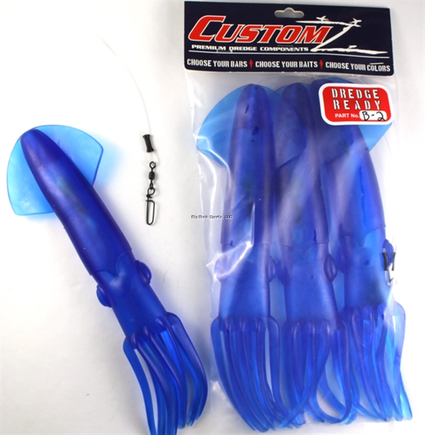 Picture of Fish Razr Customz  Dredge Ready 3Pk 12"Blue Sparkle Squid
