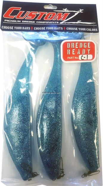 Picture of Fish Razr Customz  Dredge Ready 3Pk 9.5" Shad Blue Flake