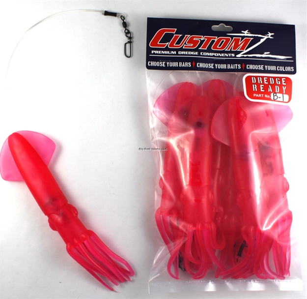 Picture of Fish Razr Customz  Dredge Ready 6Pk 9" Pink Squid