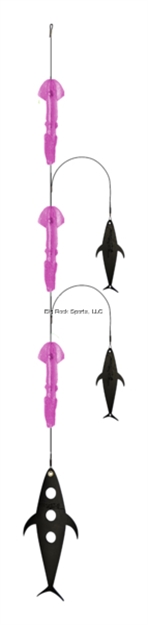 Picture of Fish Razr Deadly Daizy Pink- Pink Squid With 10" Flapz Droppers And A 18" Tuna Bubbler