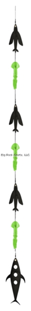 Picture of Fish Razr Flapz With Squid Daisy Chain Green Squid- 3 Flyfish Flapz, 3 Green 9" Squid1 18" Flapz Bubbler Tuna