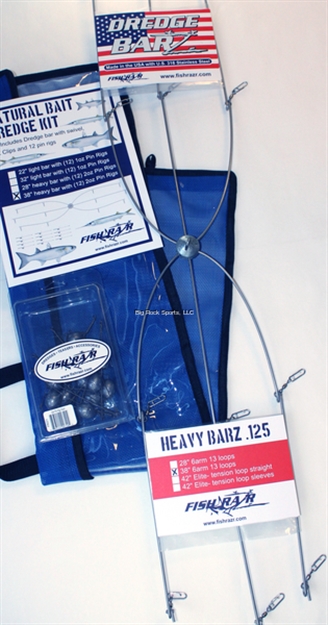 Picture of Fish Razr Natural Dredge Kit- 38" Heavy Bar, 12 (2Oz) Pin Rigs, Bag