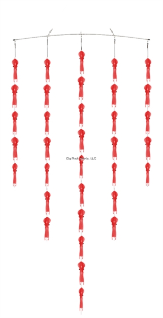 Picture of Fish Razr Phat Squid Spreader Bar Red Sparkle