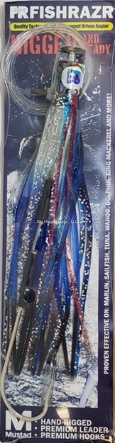 Picture of Fish Razr Rigged Big Pancho 7.5" Red/ White/ Blue Skirt