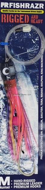 Picture of Fish Razr Rigged Dolphin Daze Jr. 5.5" Silver Head, Black/ Purple Skirt
