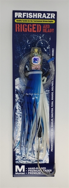 Picture of Fish Razr Rigged Havana Tickler 6.5" Blue/ White Skirt