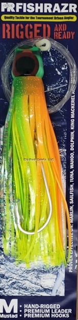 Picture of Fish Razr Rigged MR Softee Green 7.5" Green/ Yellow Skirt