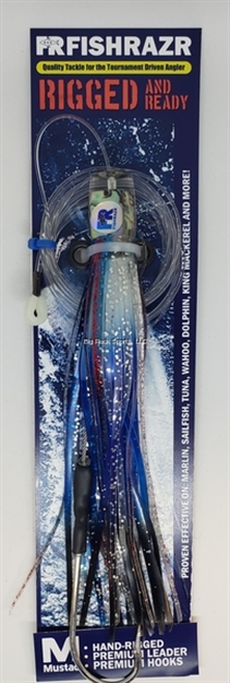 Picture of Fish Razr Rigged Wabo Cabo 7.5" Red/ White/ Blue Skirt