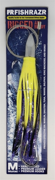 Picture of Fish Razr Rigged Wahoo Bullet 8.5" Tellow/ Purple/ Black