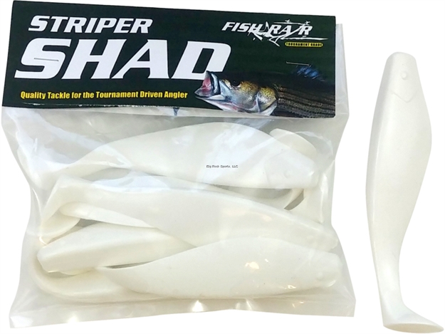 Picture of Fish Razr Shad Striper 6" 6Pk White