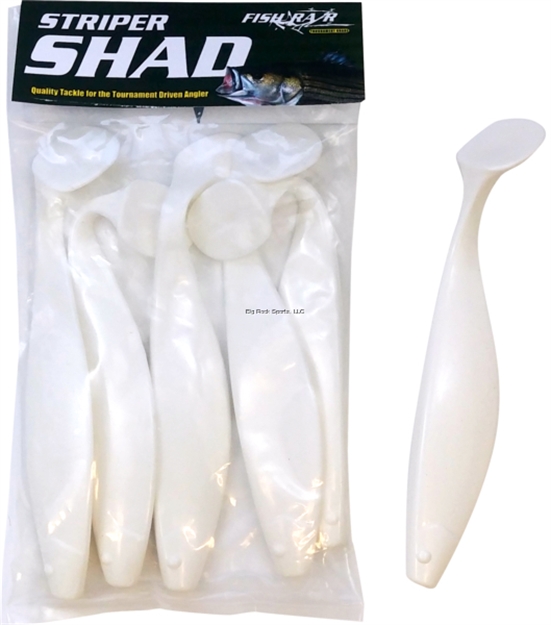 Picture of Fish Razr Shad Striper 9" 6Pk White