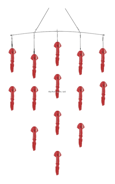 Picture of Fish Razr Spreader Bar- 36" 15 Squid Red Sparkle