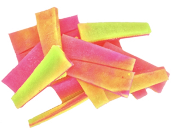 Picture of Fishbites Fish 'N' Strips Shrimp Longer Lasting Bait Strips, 1 1/2", Electric Chicken, 15/Pack