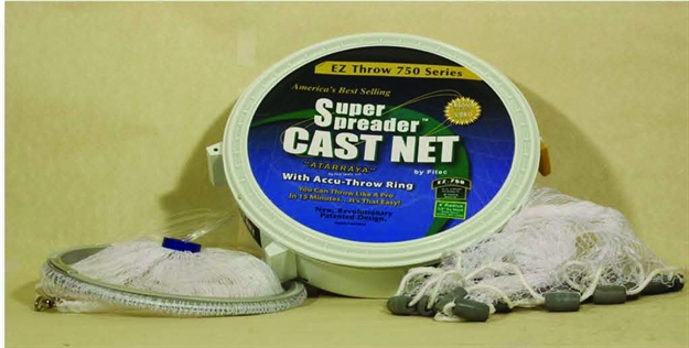 Picture of Fitec EZ Throw 750 Cast Net Clear Mono 3/8" Mesh, 5' Coated Steel