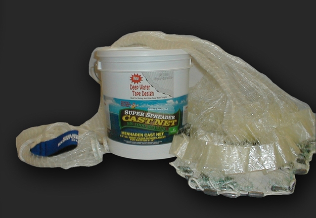 Picture of Fitec Gs1000 Ultra Spreader Cast Net Clear Mono 1/2" Mesh, W/Tape 8' 1Lb Lead Per Foot