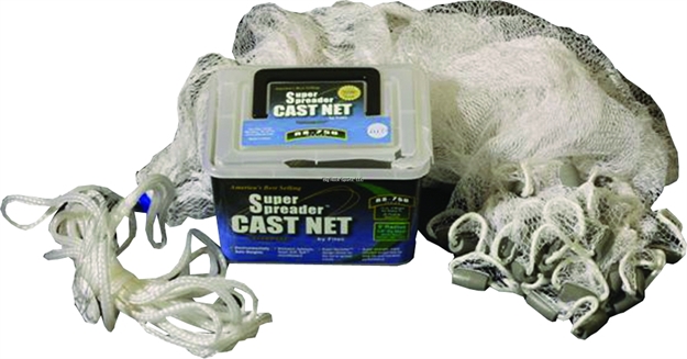 Picture of Fitec Rs750 Super Spreader Cast Net Clear Mono 3/8" Mesh, 3.5' Coated Steel