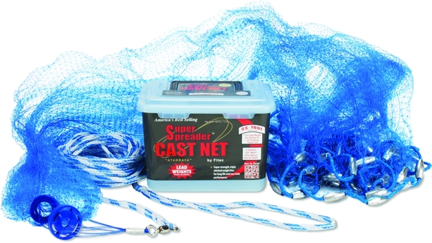 Picture of Fitec Super Spreader Blue Mono Cast Net 3/8" Mesh, 10' Lead