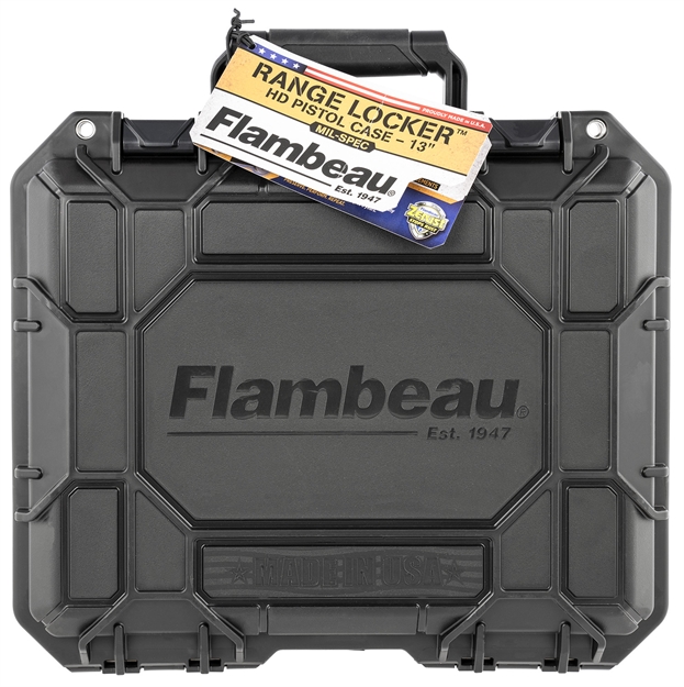 Picture of  Flambeau 1312Sn Range Locker HD Pistol Case Black Polymer Holds Full Size/Multiple Compact Handguns 071617098841