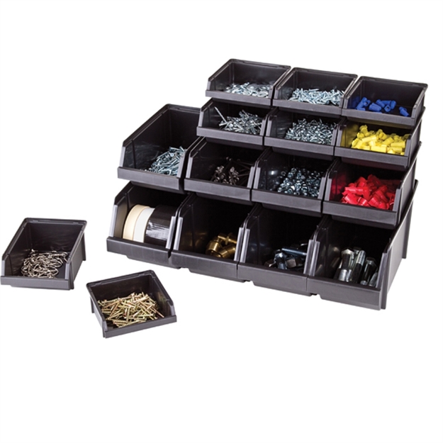 Picture of Flambeau Hardware 16 Storage Bin Assortment - Black