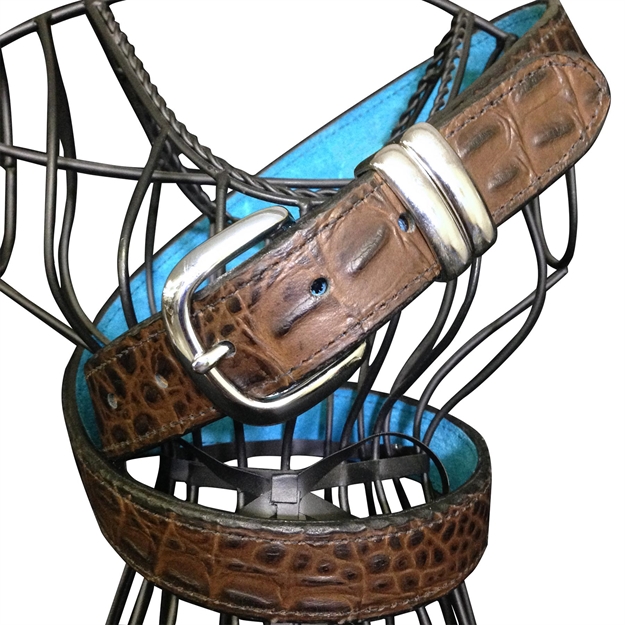 Picture of Flashbang Hellosailors Hello Sailor Holster Belt Faux Croc Brown Leather S