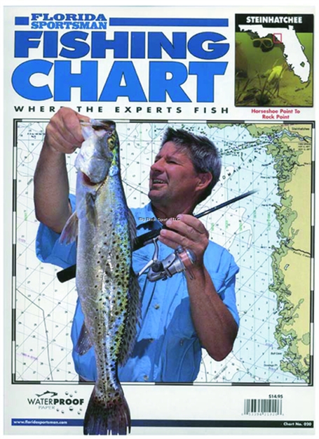 Picture of Florida Sportsman Fish Chart Steinhatchee Horseshoe Point TO Rock Point