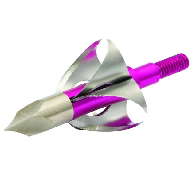 Picture of Flying Arrow Arrow Broadhead Toxic 100Gr 7/8" Cut 3/Pk Pink