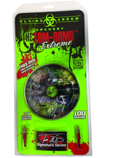 Picture of Flying Arrow Tom Bomb Extreme 3 Blade Broadhead 100Gr Red