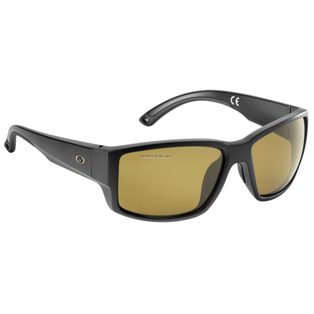 Picture of Flying Fisherman Baleen Sunglasses, Matte Black Frame, Yellow-Amber Polarized Lens, Medium Fit