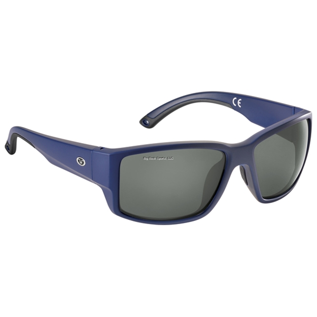 Picture of Flying Fisherman Baleen Sunglasses, Matte Navy Frame, Smoke Polarized Lens, Medium Fit