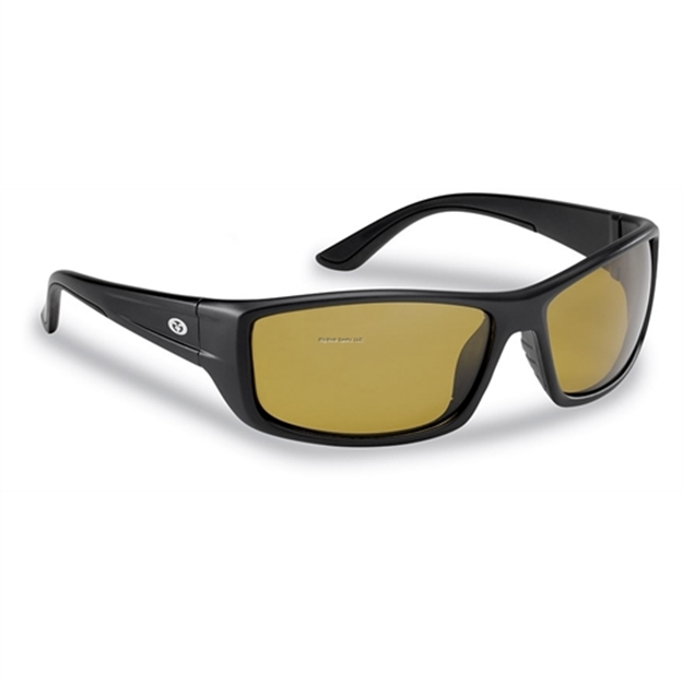 Picture of Flying Fisherman Buchanan Sunglasses Matte Black Yellow-Amber
