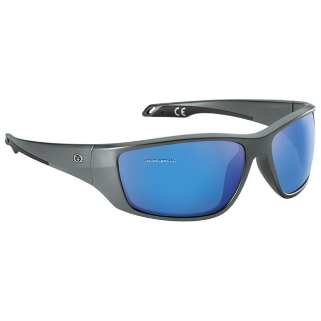 Picture of Flying Fisherman Carico Sunglasses, Matte Gray Frame, Smoke-Blue Mirror Lens, Acutint Polarized Lens System