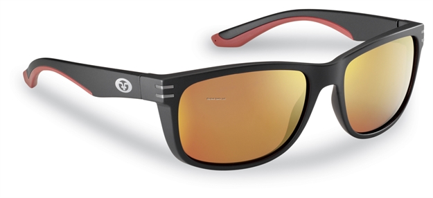 Picture of Flying Fisherman Double Header Polarized Sunglasses, Black Frame, Amber-Red Mirror Lens