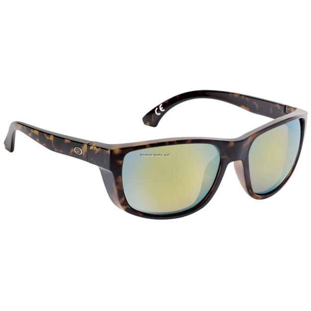 Picture of Flying Fisherman Duval Sunglasses, Gloss Tortoise Frame, Amber-Gold Mirror Polarized Lens, Medium Fit